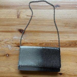 [SOLD] Jessica McClintock metal mesh clutch with chain